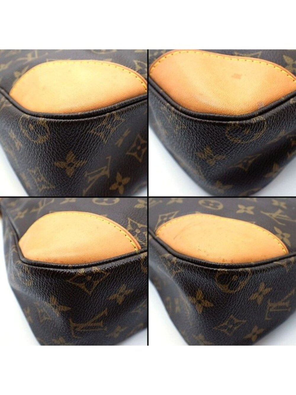Louis Vuitton Shoulder Bag Boulogne Brown Monogram Canvas Vachetta Leather Gold - Picture 7 of 12